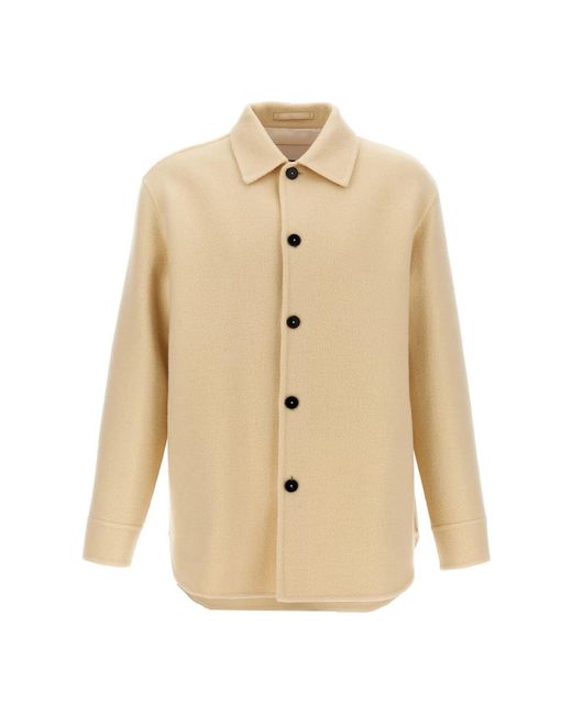 Jil Sander Jassen ,Wol Wollen Jas in het Natural voor heren