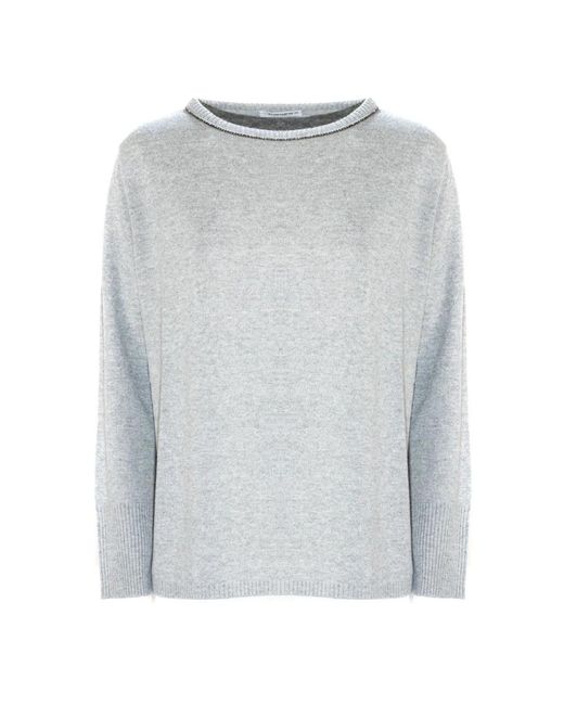 Round-Neck Knitwear Kangra de color Gray