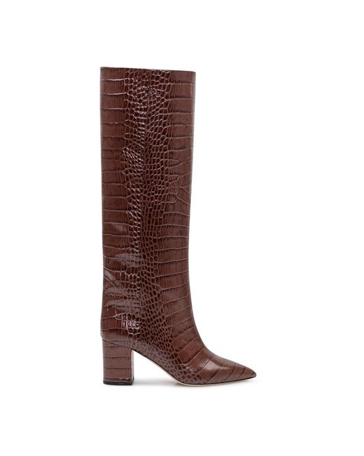 Paris Texas Brown Heeled Boots