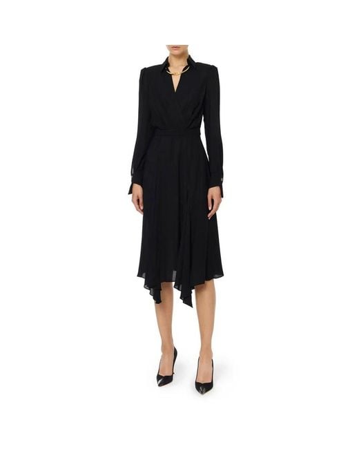 Elisabetta Franchi Black Midi Dresses