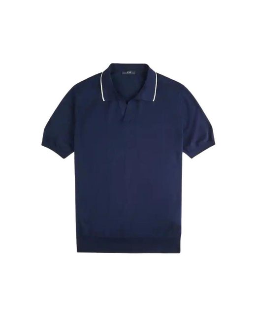 Fay Blue Polo Shirts for men