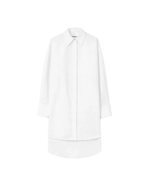 Jil Sander White Shirt Dresses