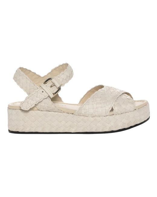 Pons Quintana White Flat Sandals