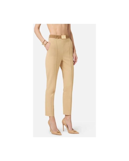 Elisabetta Franchi Natural Slim-Fit Trousers