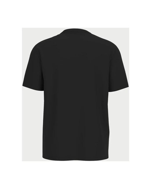 Guess Schwarzes Logo T-Shirt Baumwolle Einfarbig in Black für Herren