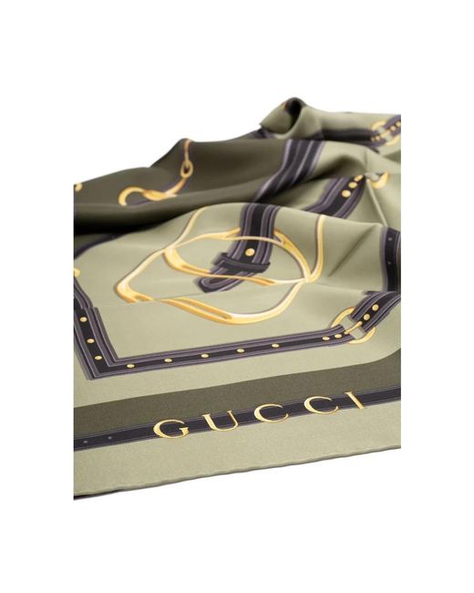 Silky Scarves Gucci de color Metallic