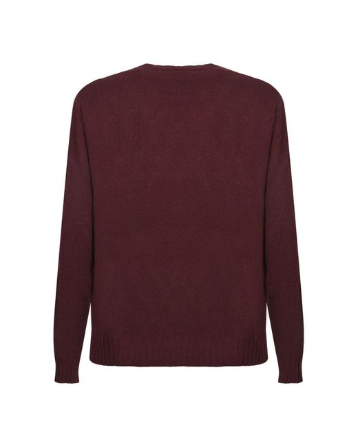 Dell'Oglio Purple Round-Neck Knitwear for men