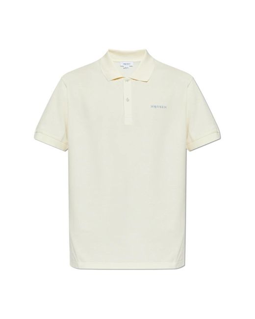 McQueen White Polo Shirts for men