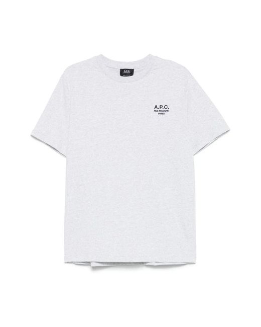 A.P.C. White T-Shirts & Vests for men