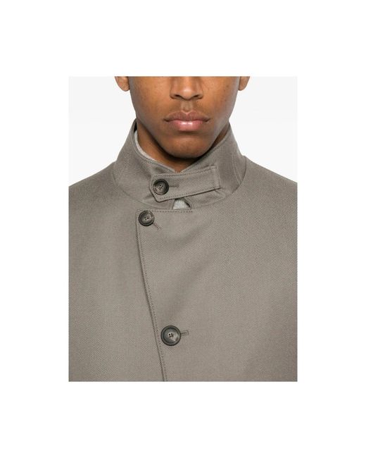 Tagliatore Gray Single-Breasted Coats for men