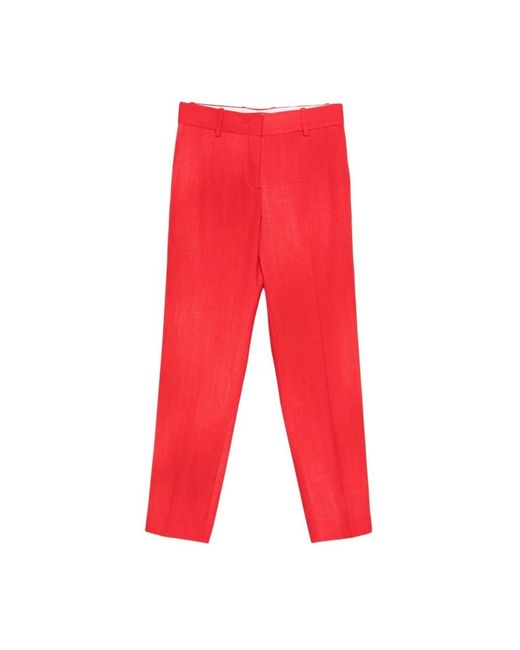 Ermanno Scervino Red Cropped Trousers