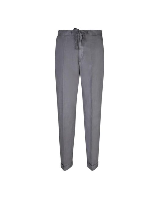 Officine Generale Gray Slim-Fit Trousers for men