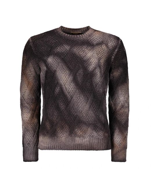 Moorer Tie-Dye Sweater in het Gray voor heren