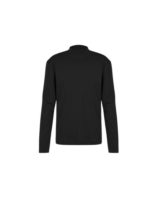 Magliette nera a maniche lunghe con colletto alto di Drykorn in Black da Uomo