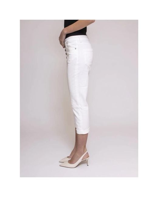 Dondup White Cropped Jeans