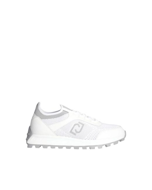 Sneakers bianche tessuto stretch inserti in pelle di Liu Jo in White da Uomo