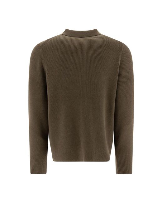 Vince Grüner Strickpullover Reißverschluss Kragen in Green für Herren