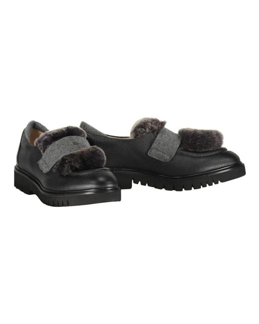 Lorena Antoniazzi Black Loafers