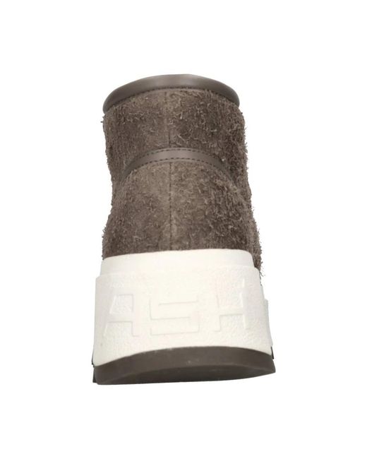 Ash Brown Lace-Up Boots