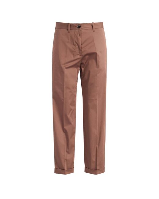 Nine:inthe:morning Brown Straight Trousers