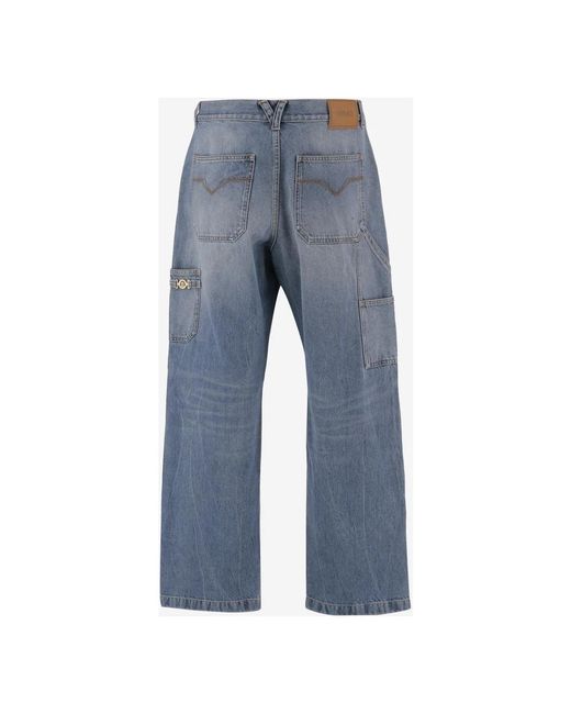Versace Blue Straight Fit Jeans for men