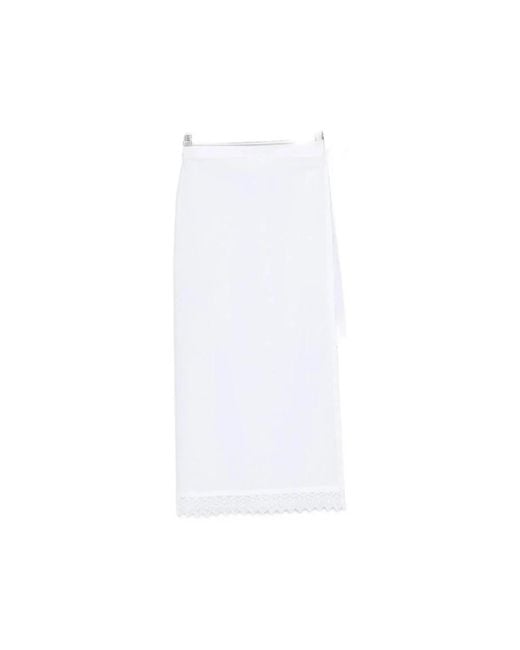 THE NINA STUDIO White Midi Skirts