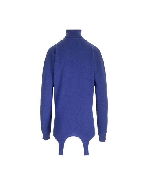 Saint Laurent Blue Cashmere Knitwear