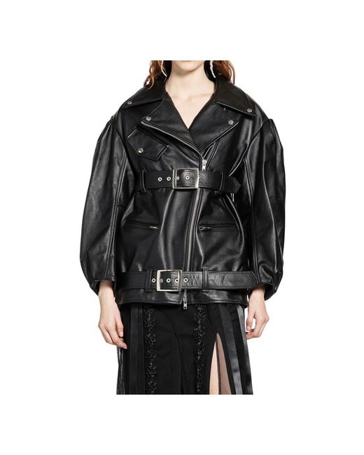 Simone Rocha Black Leather Jackets