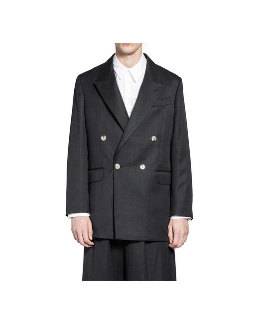 Simone Rocha Double Breasted Pearl Button Jacket in Black für Herren