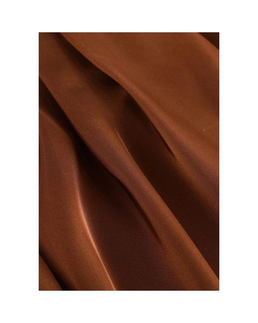 Notre-v Kleedjes ,Bruin ,Polyester Bruine Midi Jurk Voor Herfst/Winter in het Brown