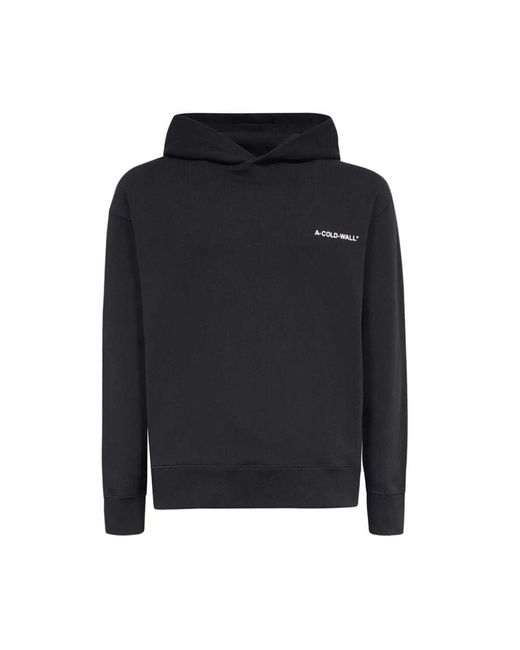 A_COLD_WALL* Gerippte baumwollkapuzenpullover in Black für Herren