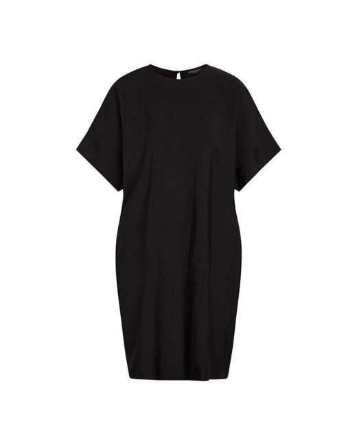 Bruuns Bazaar Black Kurzes tageskleid mit kurzen ärmeln