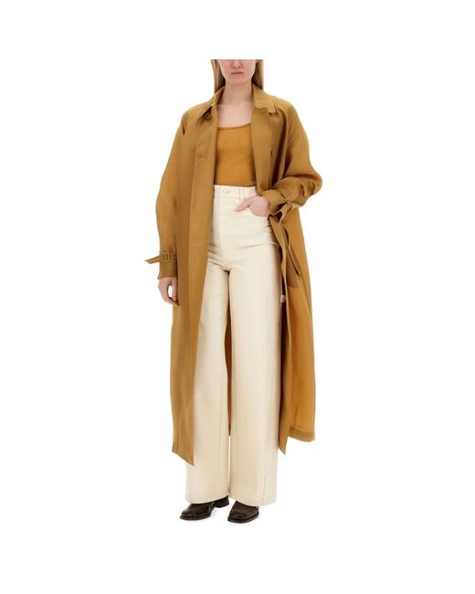 Max Mara Yellow Double-Breasted Coats