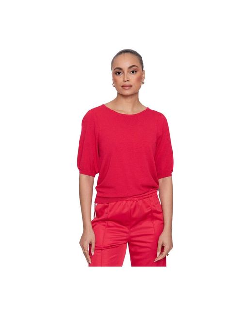 Geisha Pullover Korte Mouw in het Red