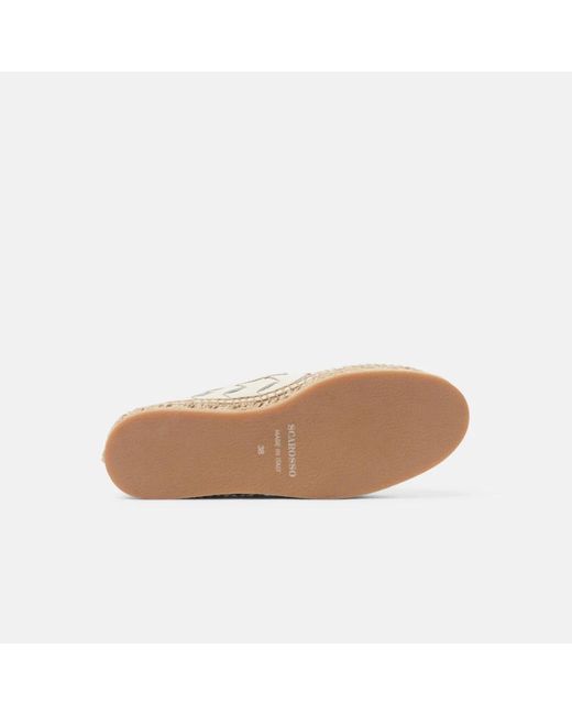 Scarosso Schoenen ,Leer Martina Espadrilles in het White