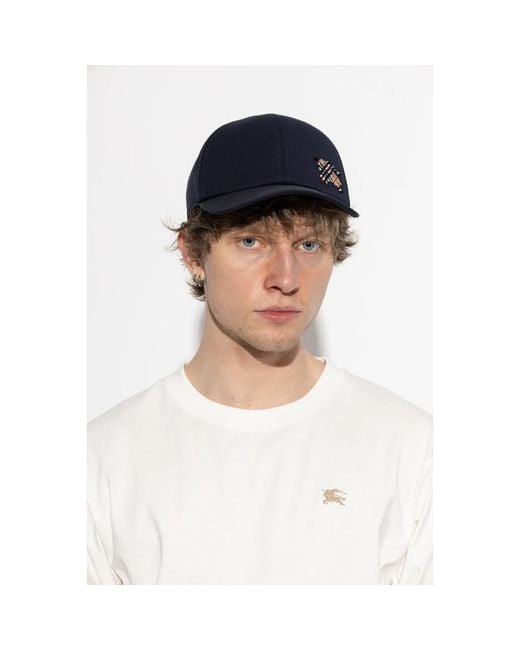 Caps di Burberry in Blue da Uomo