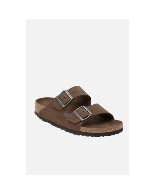Birkenstock Brown Sliders for men