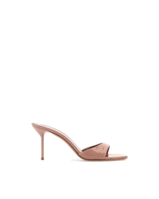 Paris Texas Pink Heeled Mules