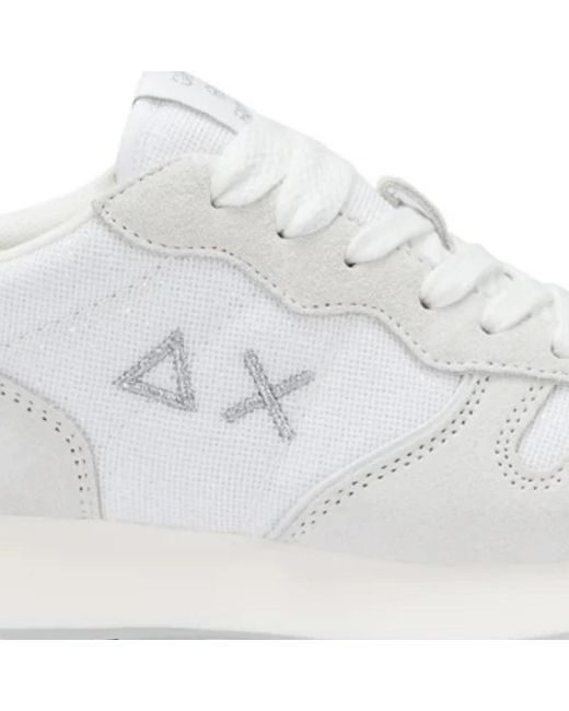 Sun 68 White Sneakers