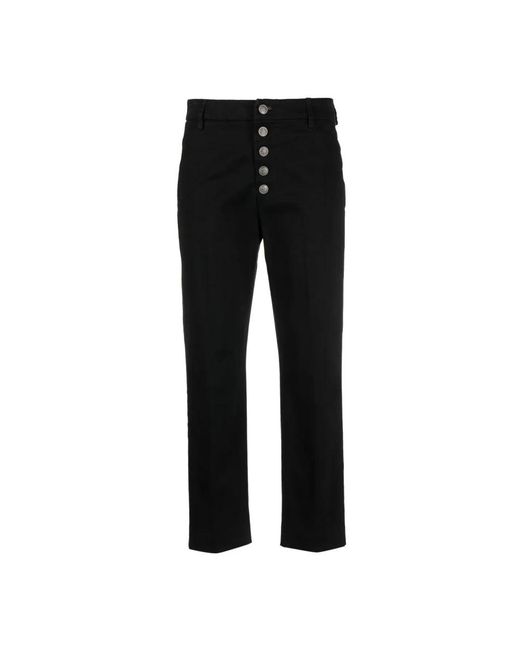 Dondup Black Straight Trousers