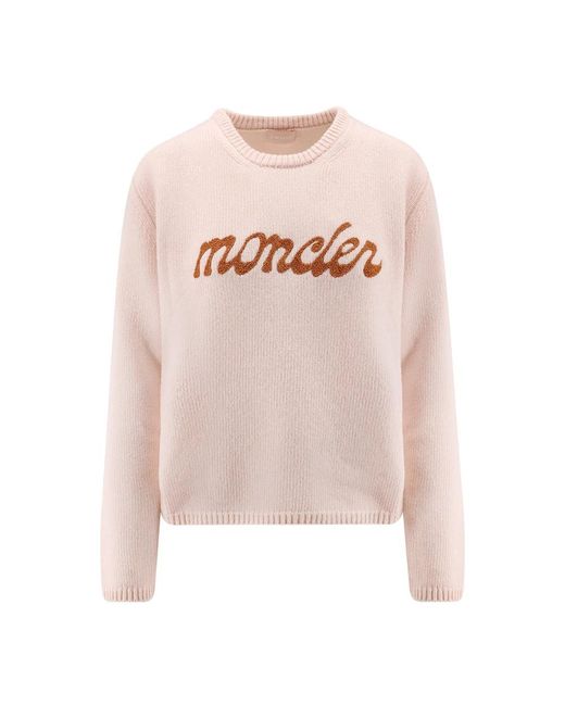 Moncler Round-Neck Knitwear in het Pink