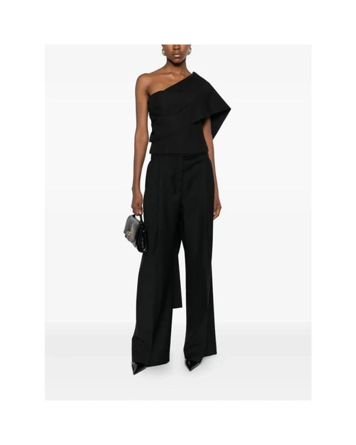Rohe One-Shoulder Blouse in het Black