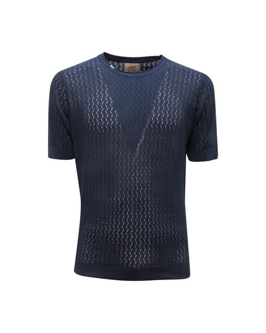 Bob Blue Round-Neck Knitwear for men