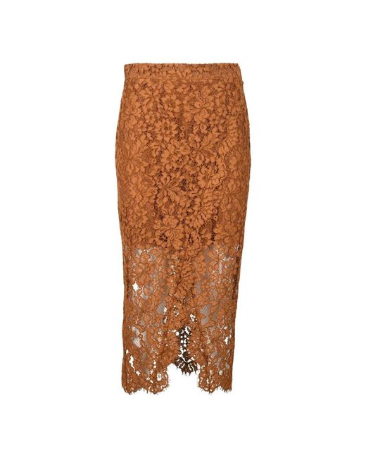 Twinset Brown Midi Skirts