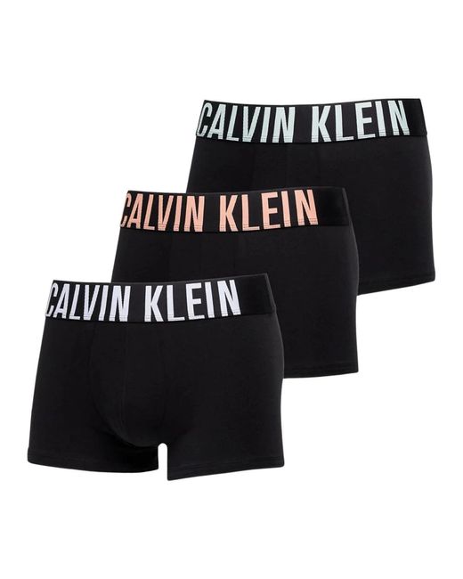Calvin Klein Intense Power Cotton Stretch Trunk 3-Pack in het Black voor heren