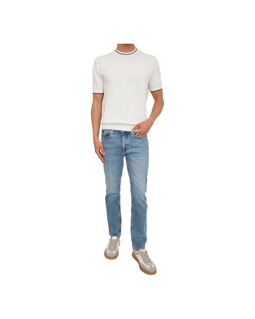 Paolo Pecora Blue Round-Neck Knitwear for men