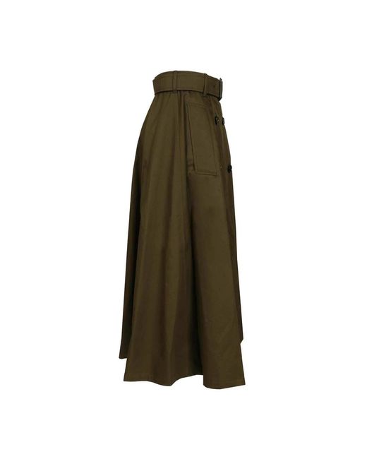 Burberry Green Midi Skirts