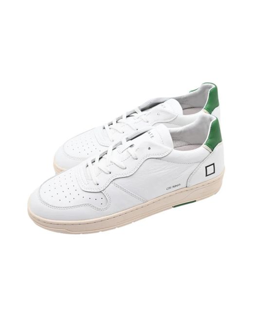 Date Court mono sneakers weiß-grün in White für Herren