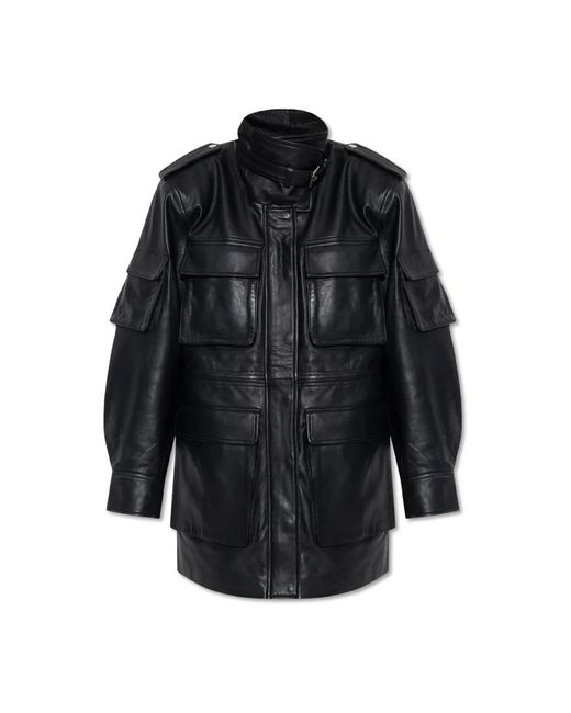 Gestuz Black Leather Jackets