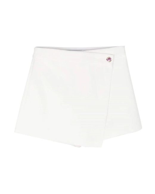 MSGM White Bermuda 02 style model shorts